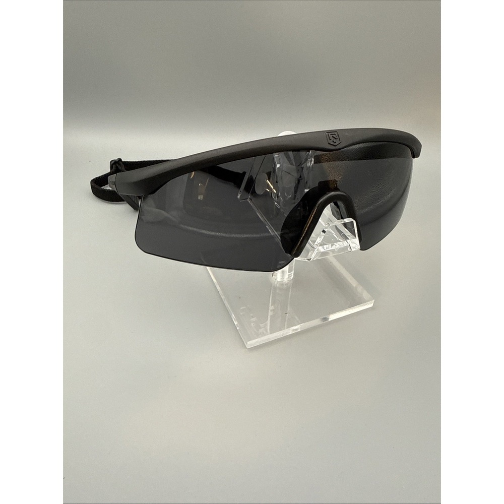 Revision Military Z87 Low Profile Tactical SunGlasses Black Shield with Strap